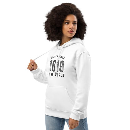 BATW Design 3 Premium Eco hoodie WHITE Unisex