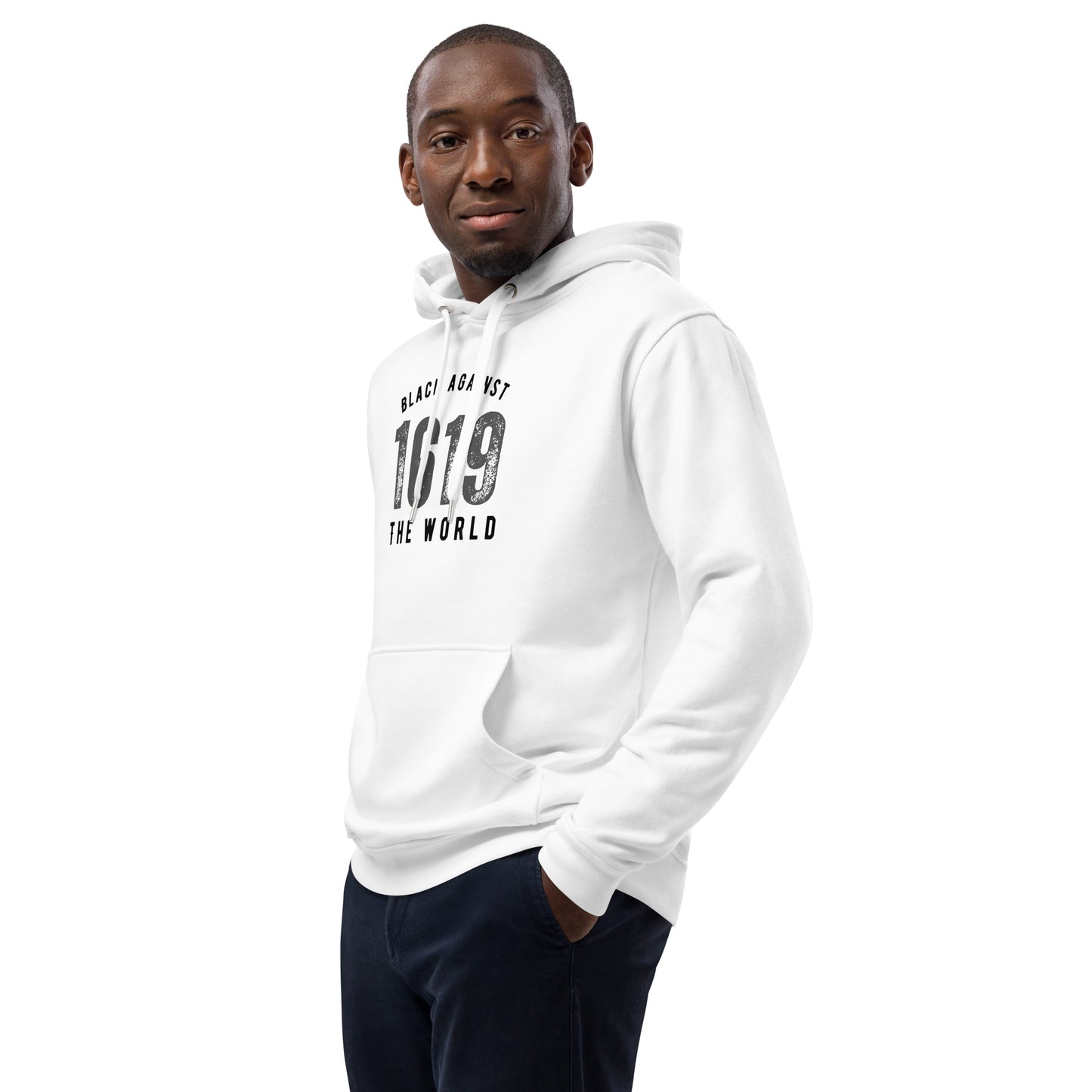 BATW Design 3 Premium Eco hoodie WHITE Unisex