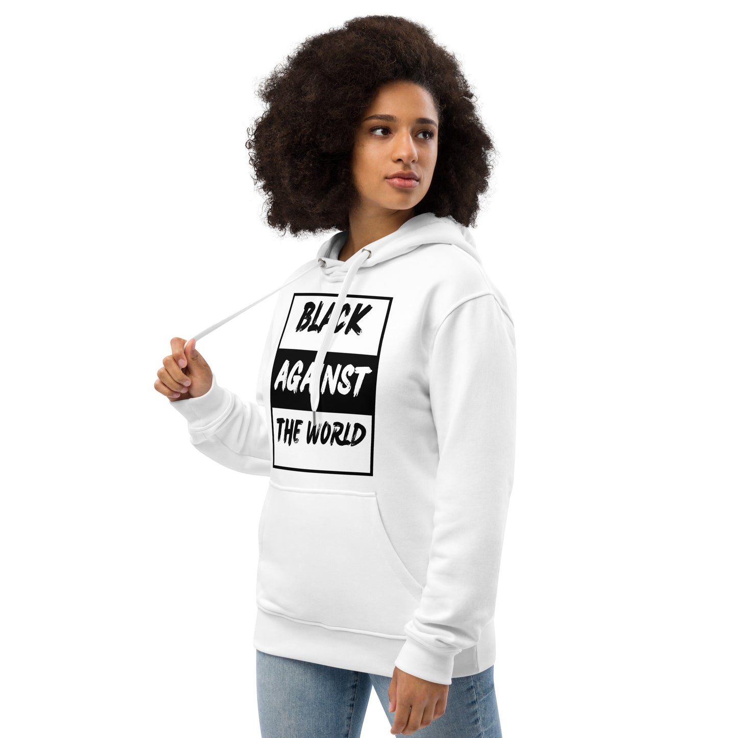 BATW Design 3 Premium Eco hoodie WHITE Unisex