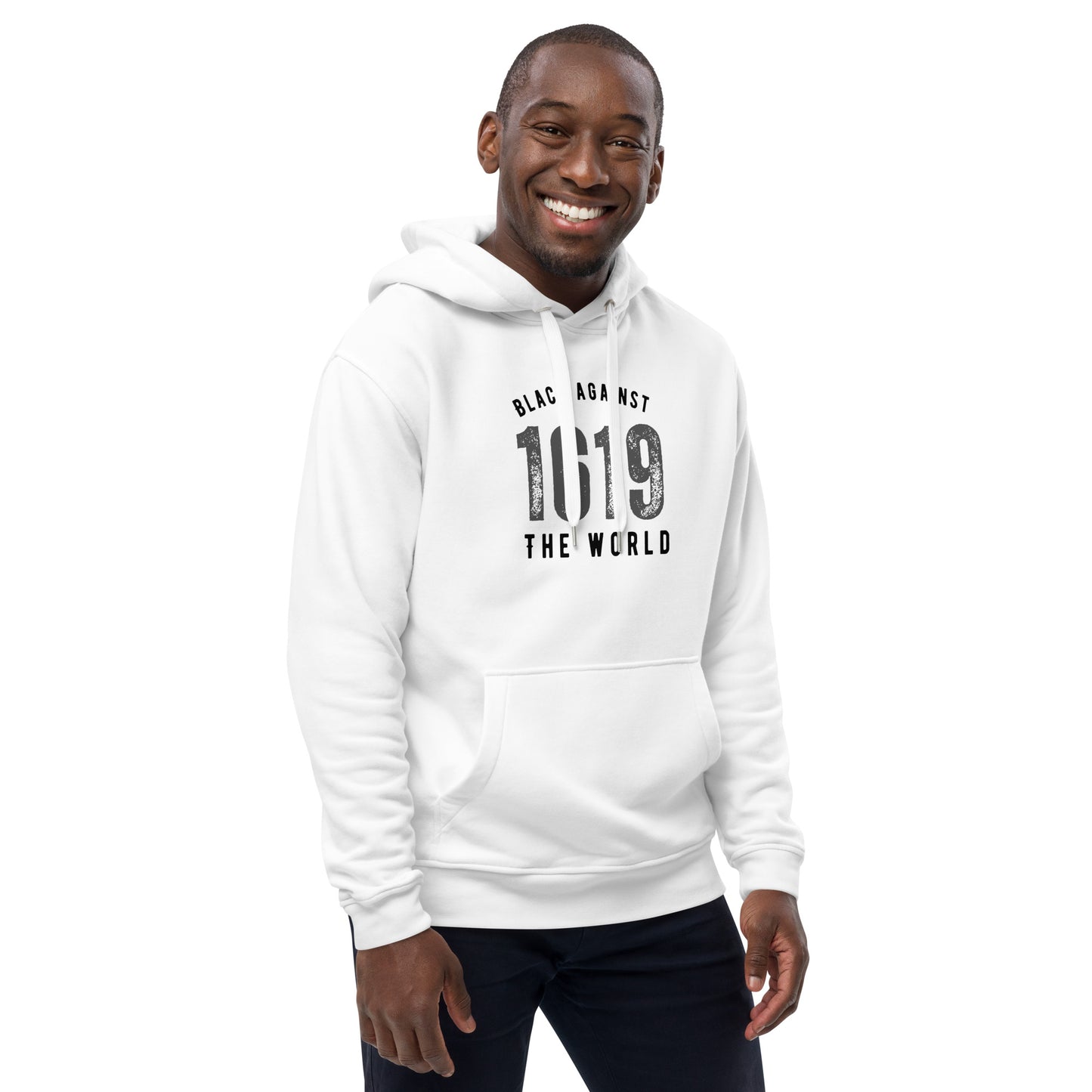 BATW Design 3 Premium Eco hoodie WHITE Unisex