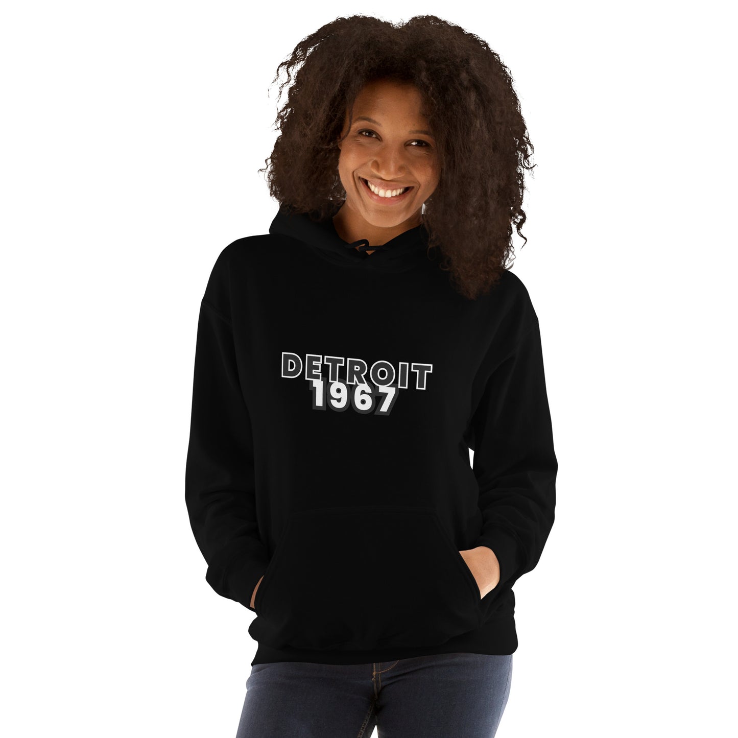 RRR Detroit Unisex Hoodie BLACK/RED