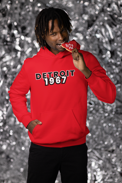 RRR Detroit Unisex Hoodie BLACK/RED