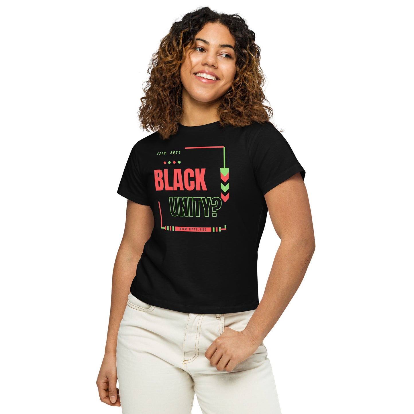 BATW Design 1 High-waisted T shirt WHITE/BLACK Women