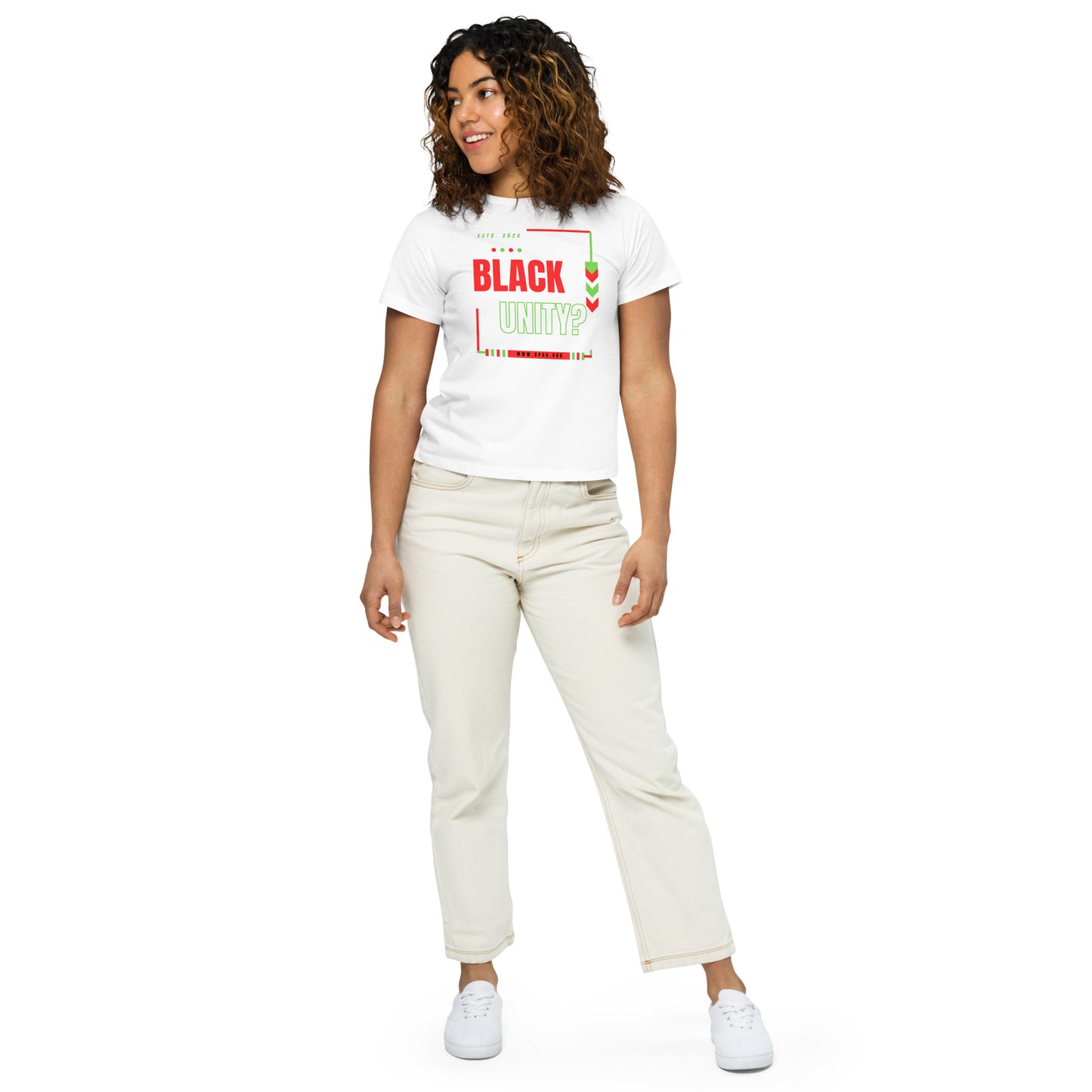 BATW Design 1 High-waisted T shirt WHITE/BLACK Women